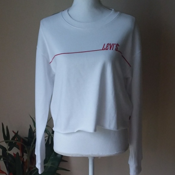 🆕️Levi's Rainbow-Striped Cropped Sweatshirt - Picture 2 of 8